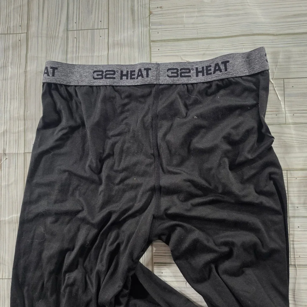 32 Degrees Heat Mens Thermal Base Layer Leggings Black Long Johns Size M